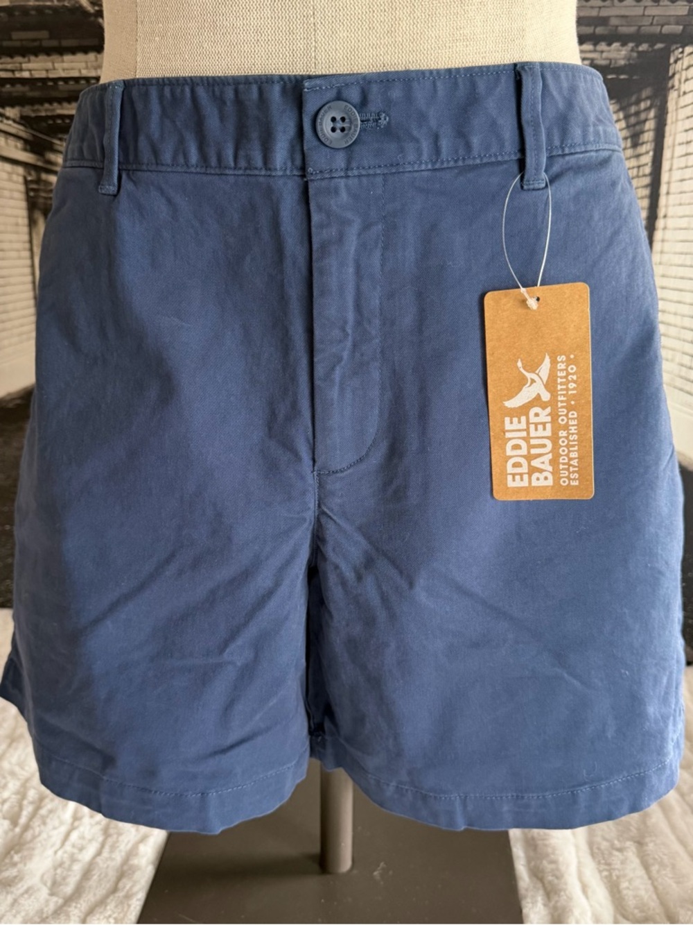 Eddie Bauer Women's (14) Navy Blue Boyfriend Shorts NWT